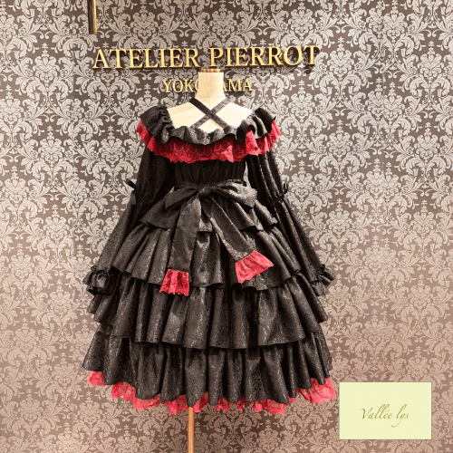 [valléelys]Coquelicot Dress中長提花布　