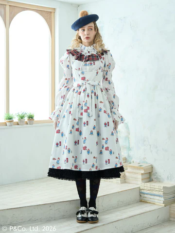 【Victorian maiden】ヴィクトリアンメイデン　Paddington™ エプロンドレス　ホワイト/ベージュ