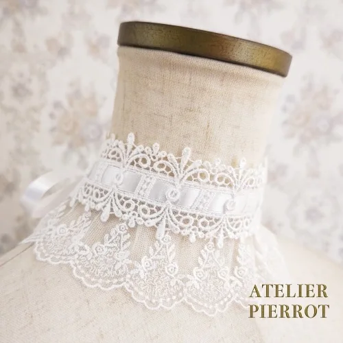 【ATELIER PIERROTAntelier Piero蕾絲螺絲白色/波爾多/紫色/海軍/黑色