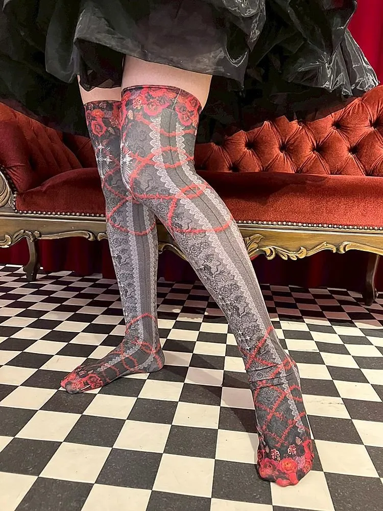 [Estrellas] Estrellas Rose of the Vow Knee High Grey / Red / Purple / Earth / Blue