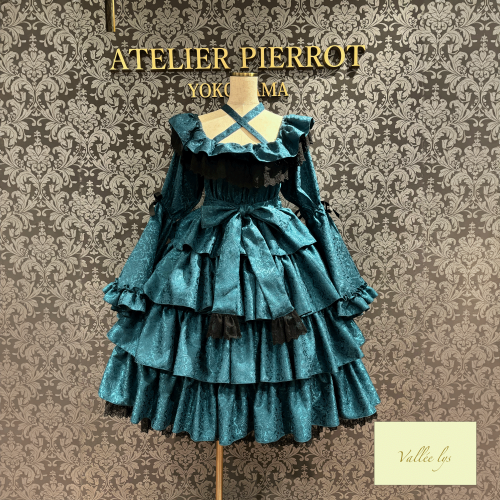 [valléelys]Coquelicot Dress中長提花布　