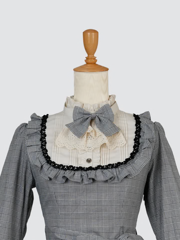 [Victorian maiden] Victorian maiden★Now accepting reservations★ Ecole de Feliz Classical Doll Long Dress Brown Check/BlackCheck (normal size/plus size)