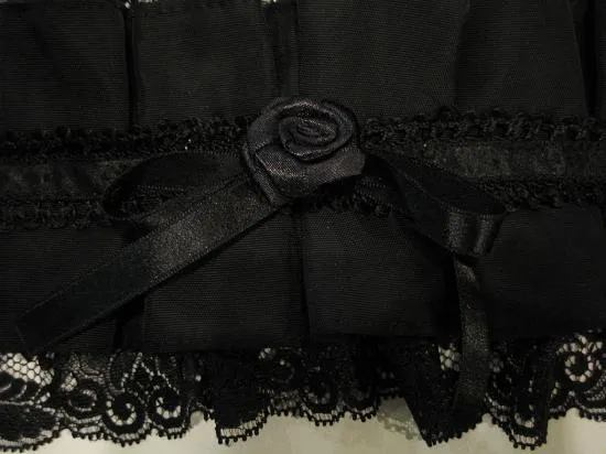 [Marble] Marble Satin Balth Tack Pleed Hearthred: Black X Black Lace