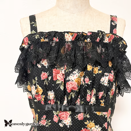 [himmlischer Garten] Heavenly Garden Rose Princess Line PulloverrockBlack