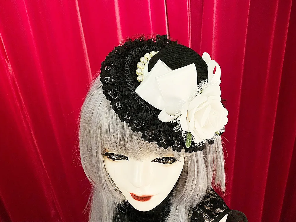 [Estrellas] Estrellas original mini hat/black x white