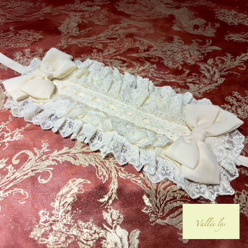 [Vallée Lys] Vallellis Lace Enchantment Kopfschmuck weiß/Ivory/Wein/lila/Marine/Black× weiß/Black