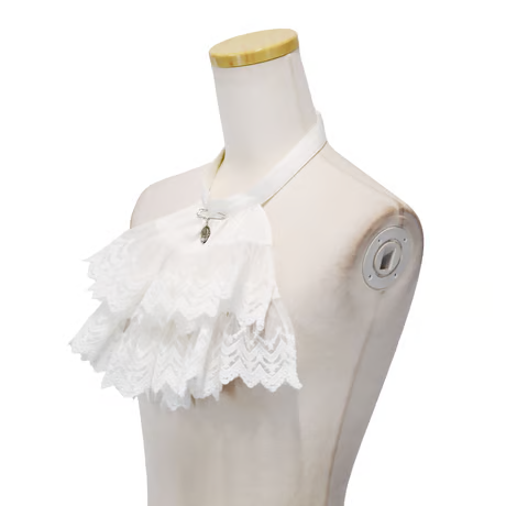 【Sheglit】シェグリット　"Royal"レースジャボ　ホワイト/ブラック