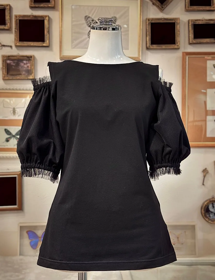 【Na+H】エヌエープラスエイチ　surface リバーシブルパフスリーブカットソー