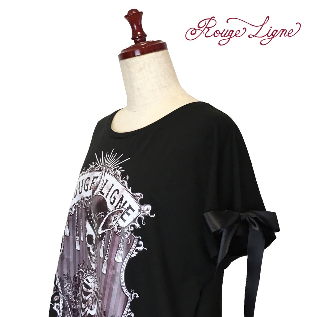 【Rouge Ligne】　リボンTシャツワンピース「Rabbit hat」