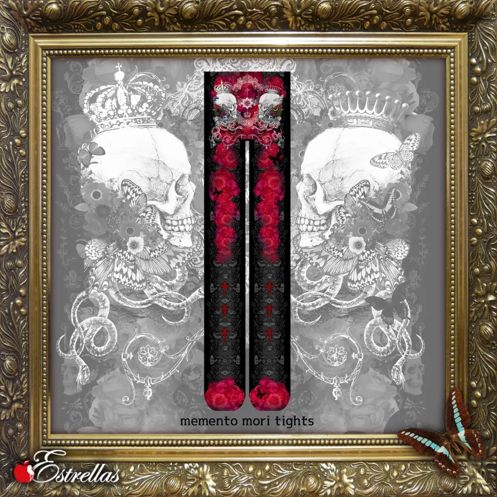 [Estrellas] Estrellas Memento Mori -Strumpfhosen/Plus -Größe erhältlich★Sommerverkauf berechtigt !! Bis zum 24. August★