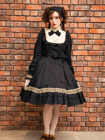 【Victorian maiden】ヴィクトリアンメイデン　クラシカルドールミディ丈（ノーマルサイズ／プラスサイズ）　ボルドー/ネイビー/ブラック  ノーマルサイズ/プラスサイズ
