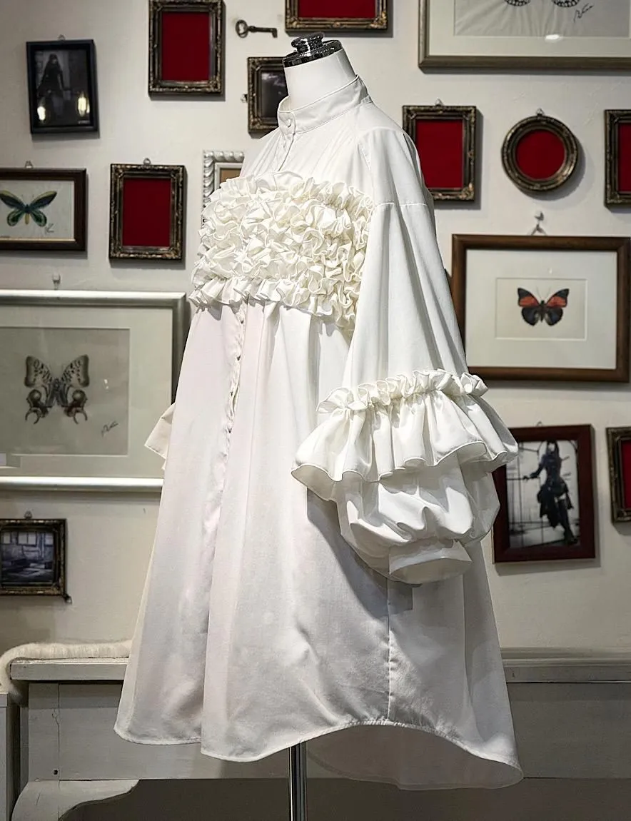 [NA+H] NA PLUS H ● 예약 ● EPEMERAL SHIRS DRESS (흰색)