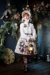 【Morun×Muuna Stoik】モランムーナストイック　Rose thorn bouquet」スカート　生成り/黒