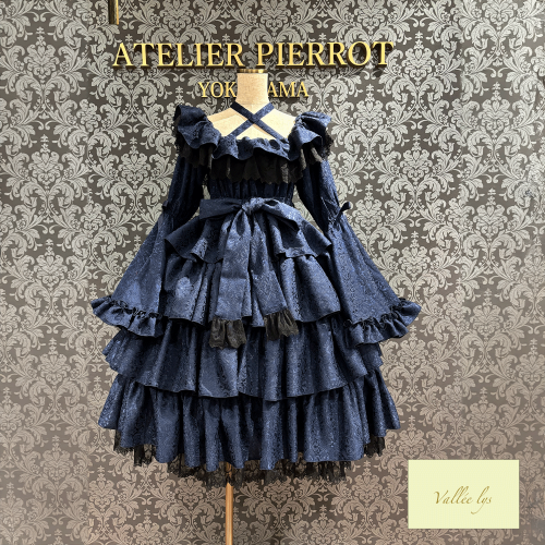 [valléelys]Coquelicot Dress中長提花布　