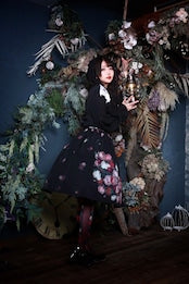 【Morun×Muuna Stoik】モランムーナストイック　Rose thorn bouquet」スカート　生成り/黒