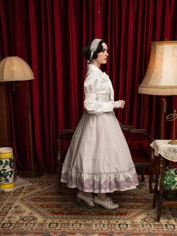 【Victorian maiden】ヴィクトリアンメイデン　★ご予約受付中★ vintageレースプリントバッスルスカート