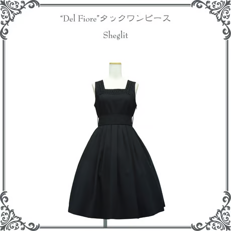 【Sheglit】シェグリット　"Del Fiore"タックワンピース