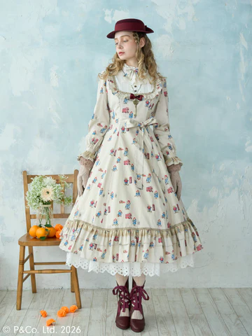 【Victorian maiden】ヴィクトリアンメイデン　Paddington™ クラシカルドールロングドレス（ノーマルサイズ)　ホワイト/ベージュ