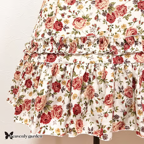 [Jardin céleste] Jupe pull Heavenly Garden Rose Princess Line - Rouge