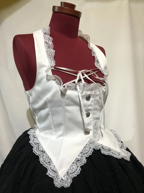 [Mármol] Marble Chrak Corset Style Vest: Negro x negro