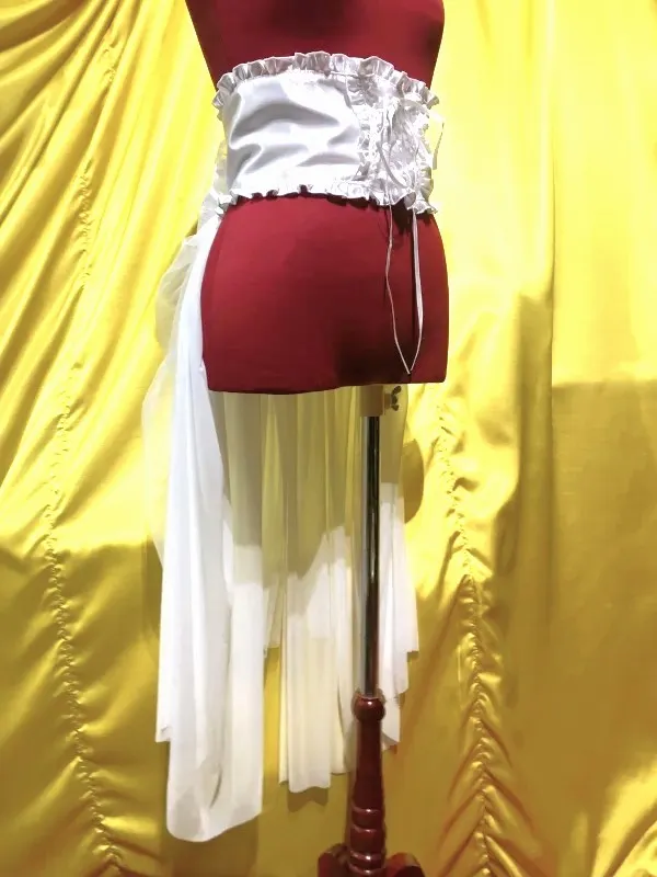 [MARBLE] 레이스업 코르셋형 벨트와 마블버슬벨트 : 화이트