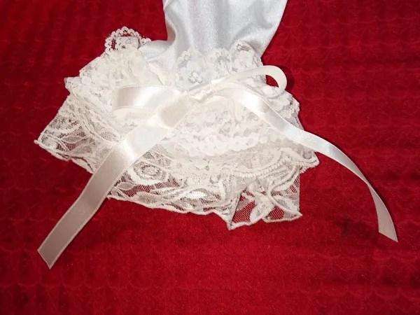 【MARBLE】マーブル　ショートグローブ：白サテン