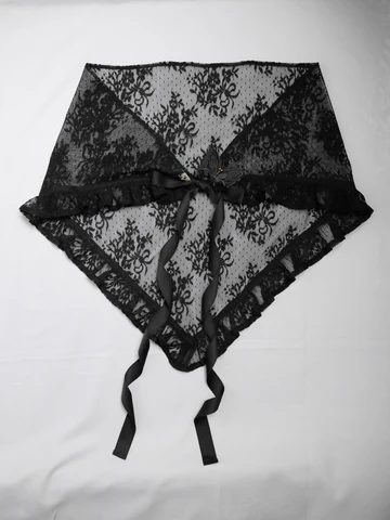 [Victorian maiden] Victorian Maiden Lacy Bouquet Stole Ivory/Greige/Pale Blue/Black ★Order period until November 24th★