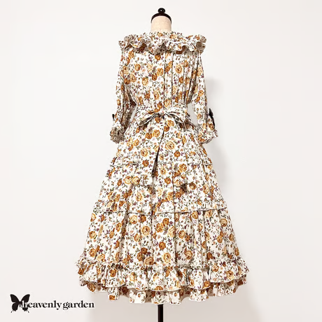 [Jardin céleste] Robe de salon à volants Heavenly Garden Rose - Jaune