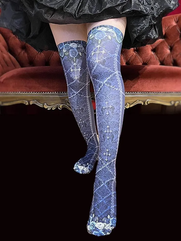 [Estrellas] Estrellas Rose of the Vow Knee High Grey / Red / Purple / Earth / Blue