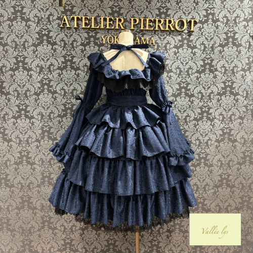 [valléelys]Coquelicot Dress中長提花布　