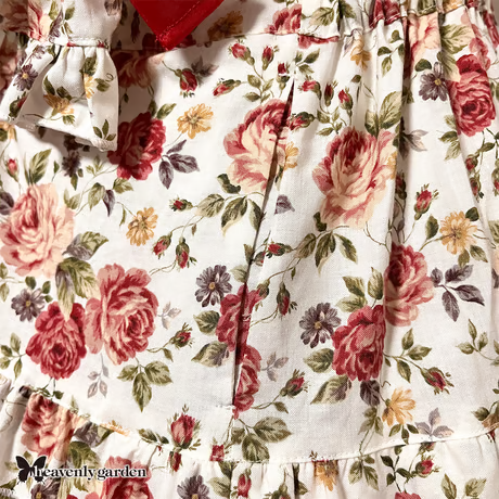 [Jardin céleste] Robe de salon à volants Heavenly Garden Rose - Rouge