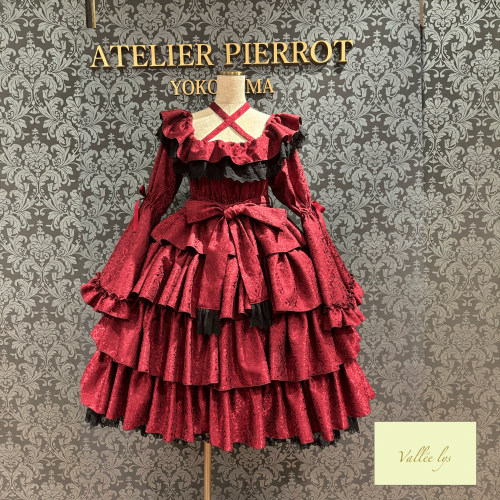 [valléelys]Coquelicot Dress中長提花布　