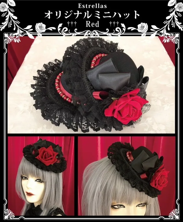 [Estrellas] Estrellas Mini Hat/Black X Red