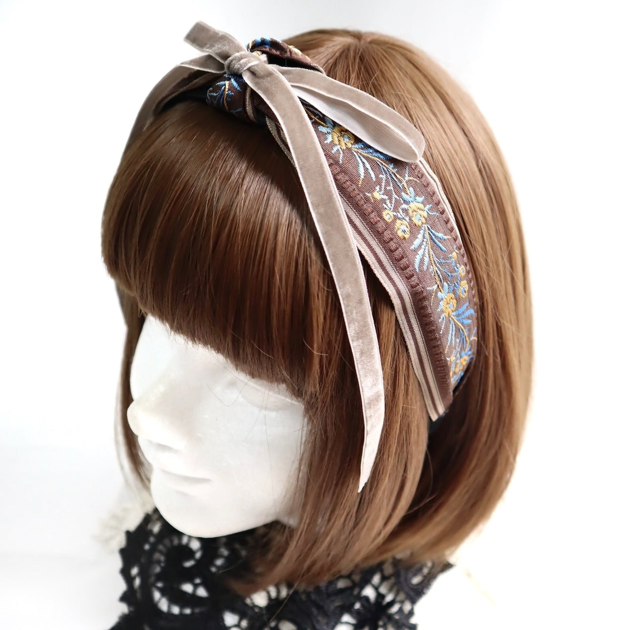 [Morun×Muuna Stoik] Morun Moona Stoik Rosengirlanden-Stirnband (BK/IV/BR)★Sommer-Sale-Artikel bis 23. August (Sonntag)★