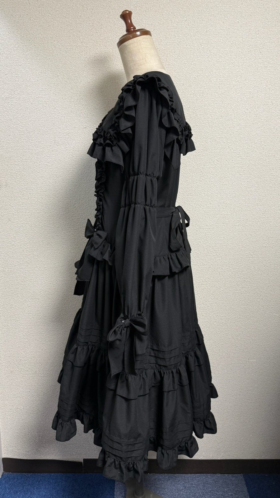 【Physical Drop】フィジカルドロップ　スクエアカラーワンピース【黒・2サイズ】