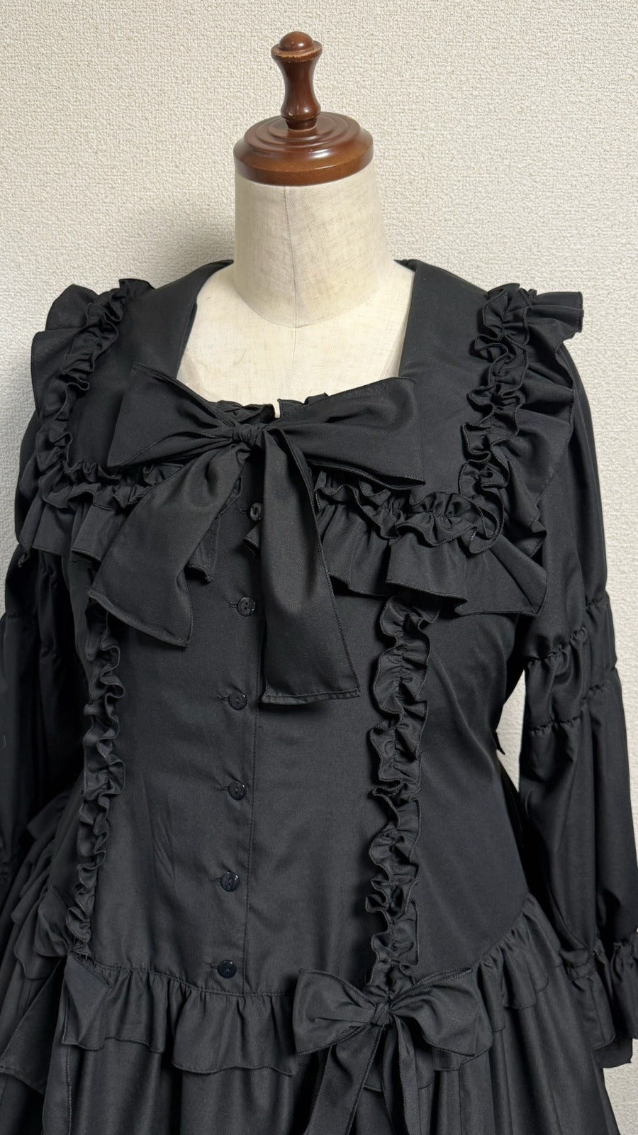 【Physical Drop】フィジカルドロップ　スクエアカラーワンピース【黒・2サイズ】