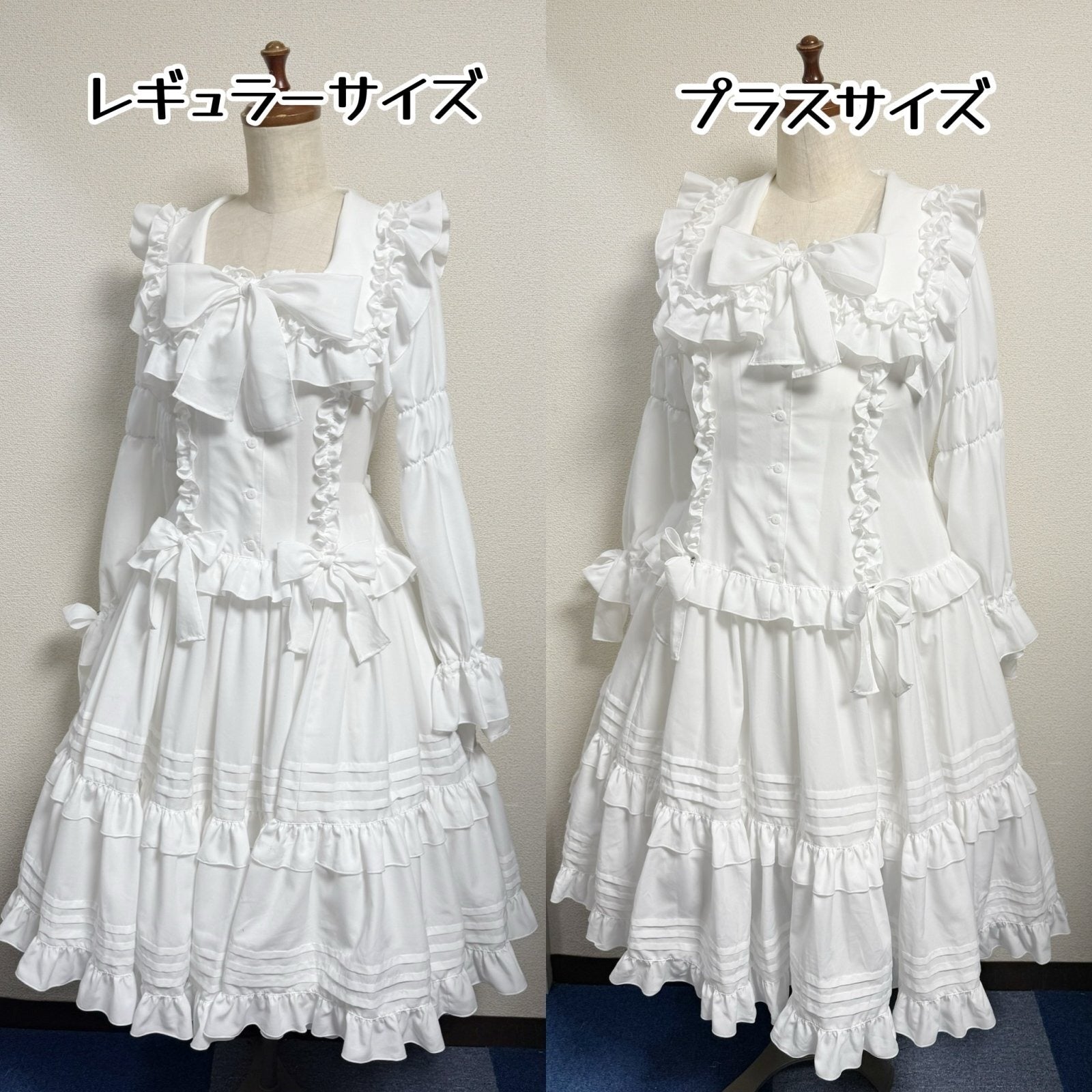 【Physical Drop】フィジカルドロップ　スクエアカラーワンピース【白・2サイズ】