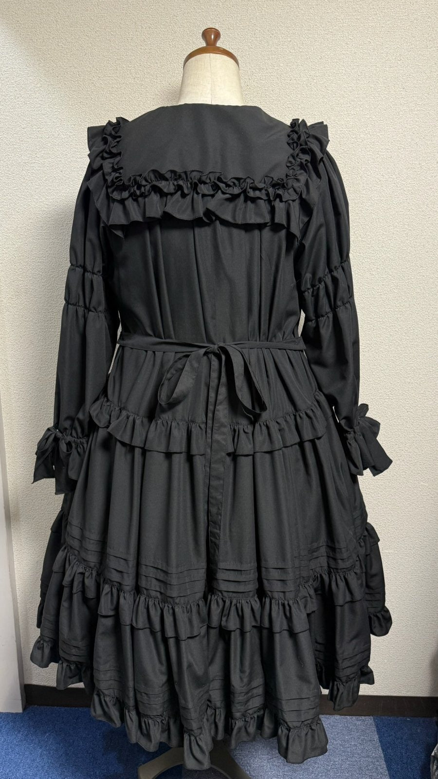 【Physical Drop】フィジカルドロップ　スクエアカラーワンピース【黒・2サイズ】