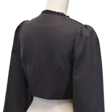 [Sheglit] shegrit frill clásico bolero gris/negro