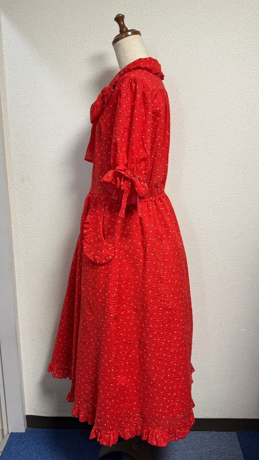 【Physical Drop】フィジカルドロップ　レトロガールワンピース【レトロ柄赤】