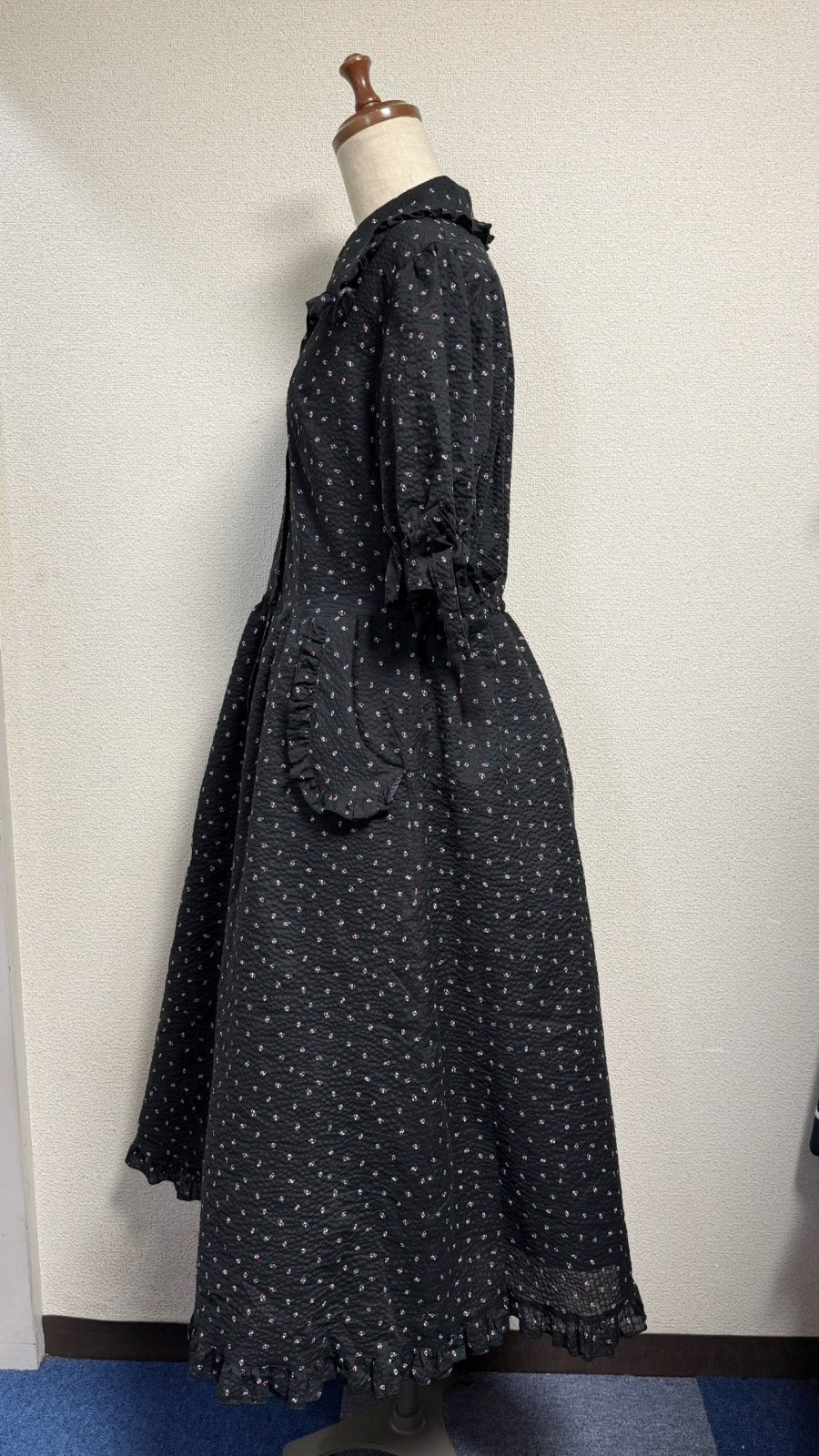 【Physical Drop】フィジカルドロップ　レトロガールワンピース【レトロ柄黒】