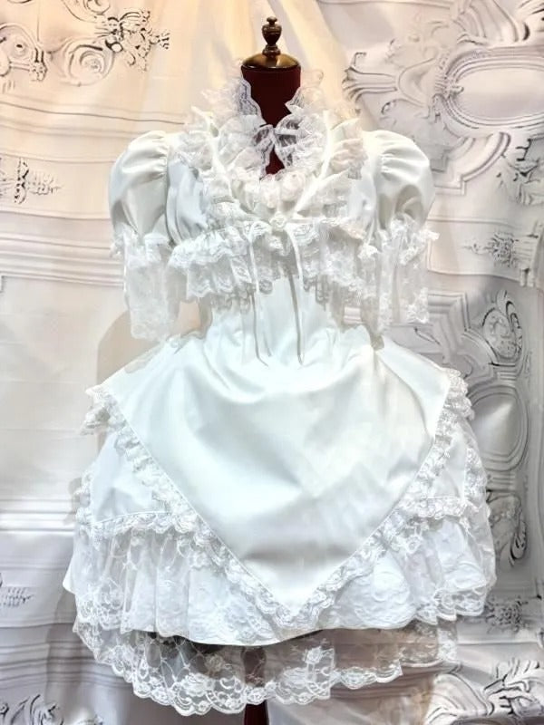 [Marmor] Marmorwechsel Total -Rackkleid+PALNIER mit Volumenspitzenrock: Pink X White Spitze