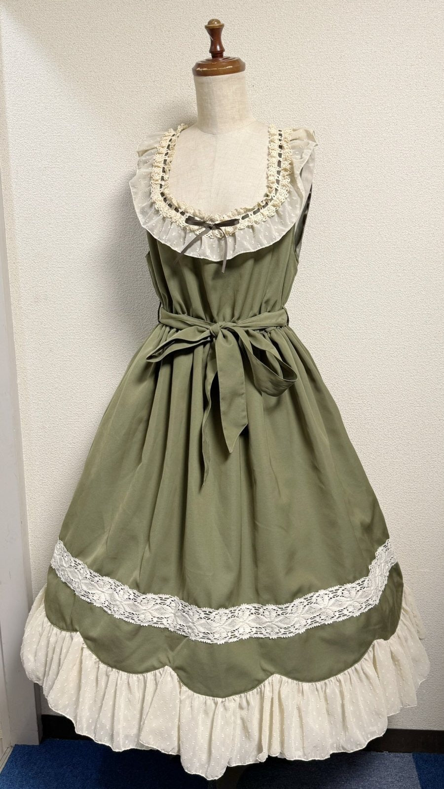 【Physical Drop】フィジカルドロップ　スカラップJSK【カーキ】