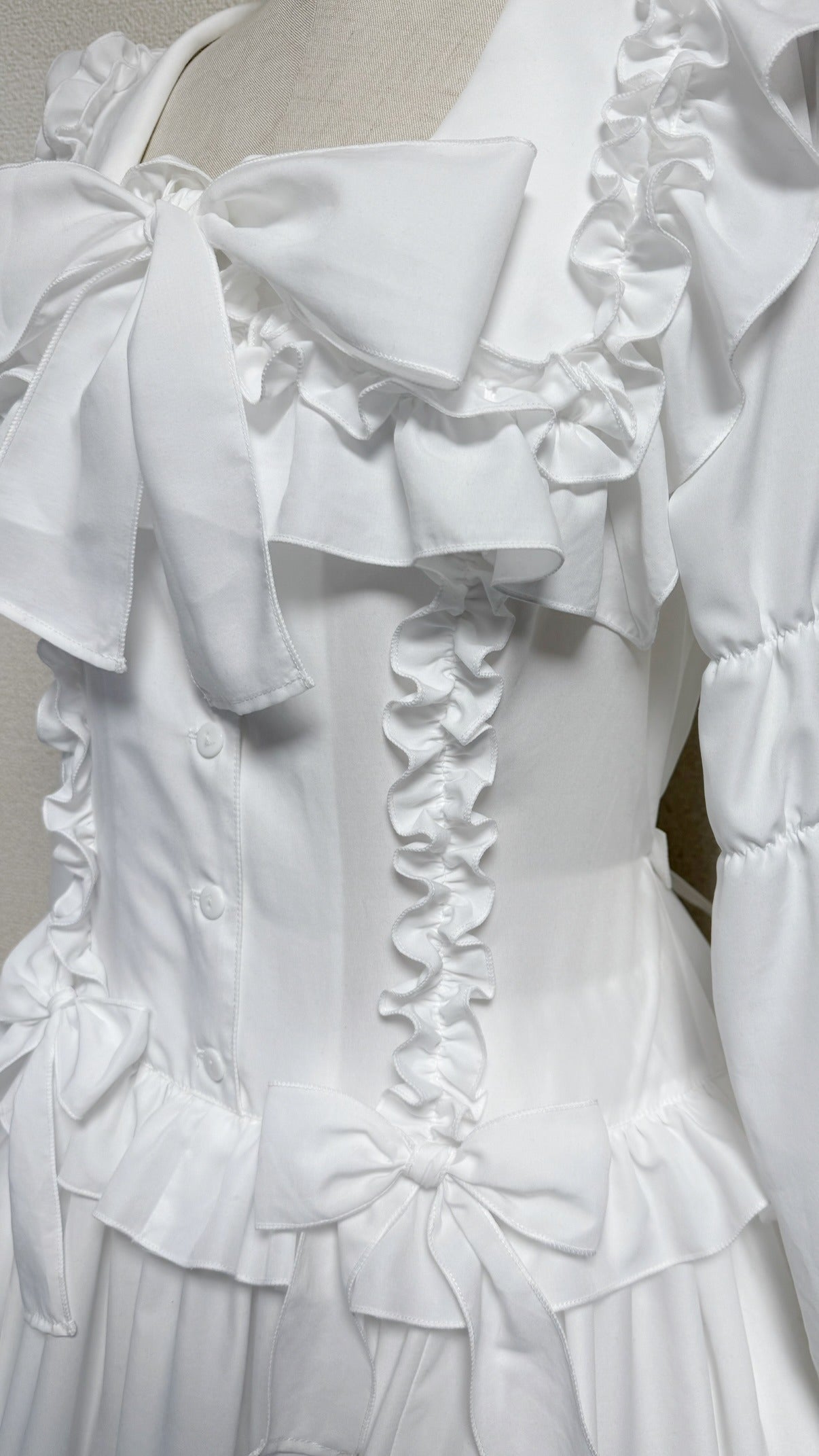 【Physical Drop】フィジカルドロップ　スクエアカラーワンピース【白・2サイズ】