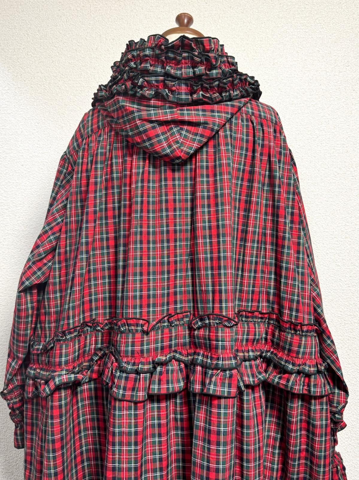 [Physical Drop] Robe de jardin nostalgique à chute physique [à carreaux tartan rouge]