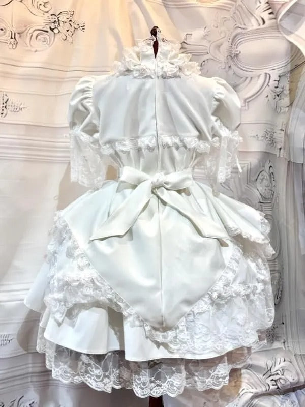 [Marmor] Marmorwechsel Total -Rackkleid+PALNIER mit Volumenspitzenrock: Pink X White Spitze
