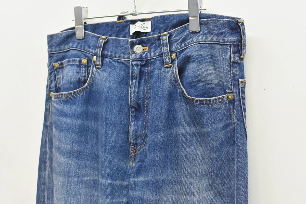 [New Rose]★Now accepting reservations★MIDDLE FIT FLARE PANTS (Distressed finish)