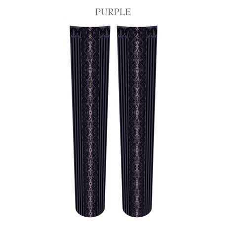 [Sheglit] Sheglit Lace Stripe Over KneeWhite/Green/Purple/Black