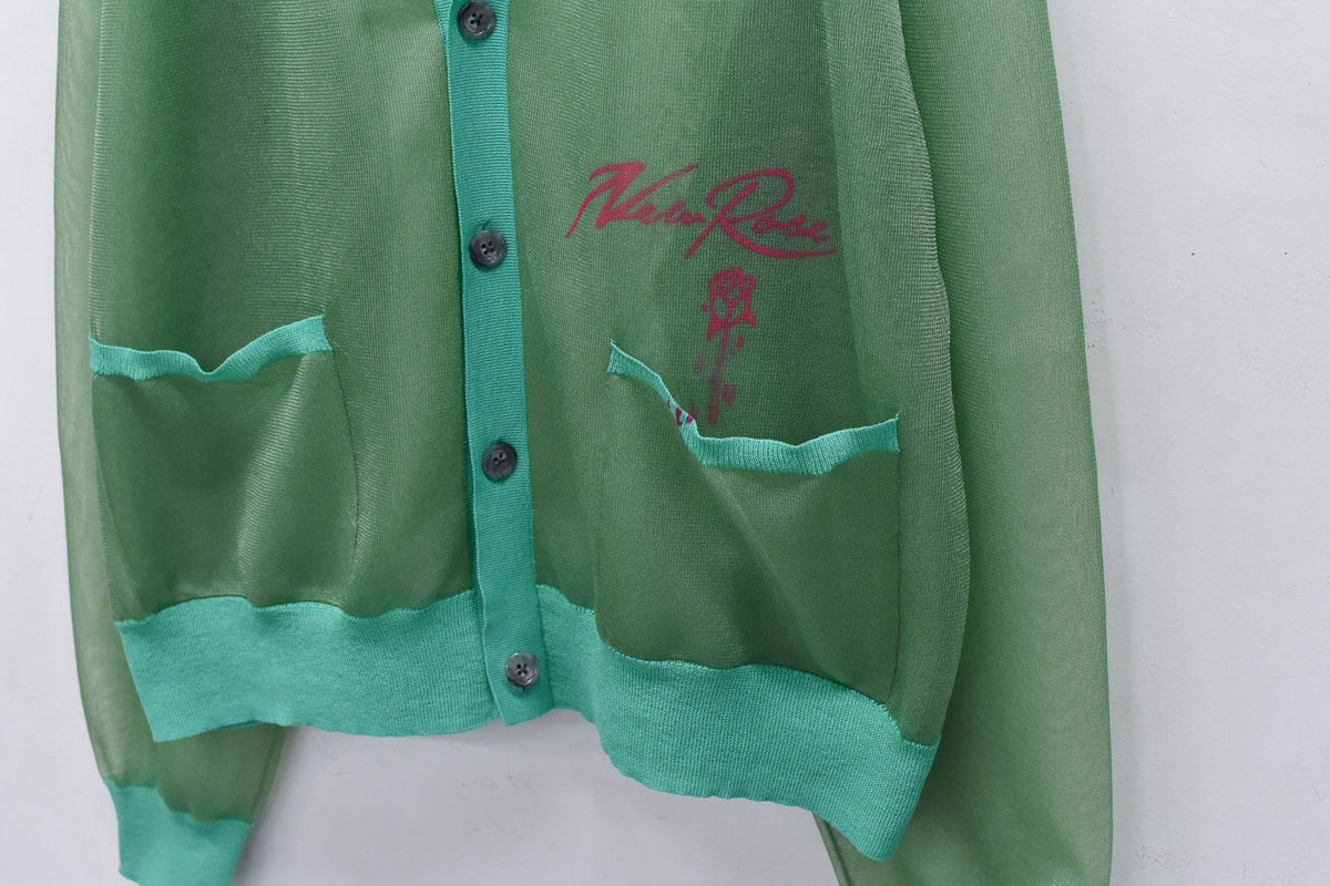 【New Rose】　Sheer Knit Cardigan / Airbrush