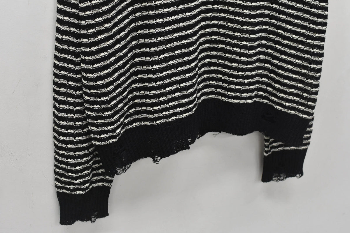 【New Rose】　Links Knitting Destroy Pullover
